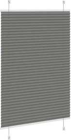 vidaXL Πλισέ περσίδα Ανθρακί 95x150 cm Πλάτος υφάσματος 94,4 cm