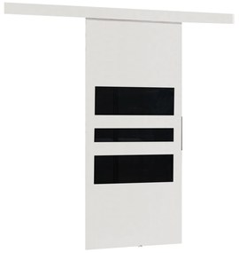 Συρόμενες πόρτες Dover 138, 25 kg, Άσπρο, Μαύρο, Πλαστικοποιημένη μοριοσανίδα, Αλουμίνιο | Epipla1.gr