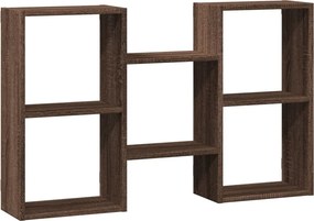 vidaXL Ραφιέρα Τοίχου Καφέ Δρυς 96x18x60 εκ. Επεξεργασμένο Ξύλο