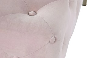 Σκαμπό DKD Home Decor Ροζ Χρυσό Μέταλλο 100 x 100 x 45 cm