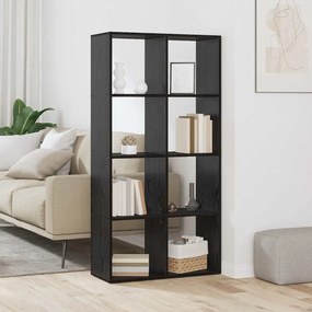 vidaXL Βιβλιοθήκη Μαύρη δρυς 69.5 x 29 x 137.5 εκ Επεξεργασμένο ξύλο