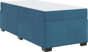 vidaXL Σκελετός Κρεβατιού με στρώμα Μπλε 80 x 200 cm ύφασμα