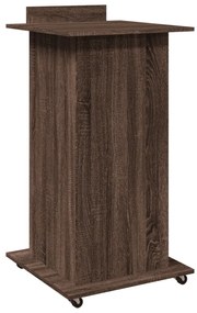 vidaXL Αναλόγιο με Ροδάκια & Συρτάρι Καφέ Δρυς 55x55x107εκ. Επεξ. Ξύλο