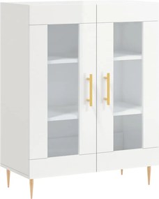 vidaXL Ντουλάπι Γυαλιστερό Λευκό 69,5x34x90 εκ. Επεξεργασμένο Ξύλο