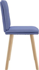 vidaXL Καρέκλες τραπεζαρίας 2 τεμάχια τζιν μπλε ύφασμα