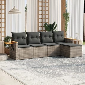 VidaXL Patio Sofa Set 5-θέσια Grey