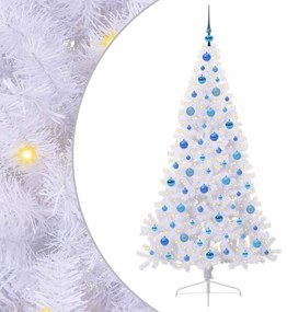 vidaXL Τεχνητό Χριστουγεννιάτικο Δέντρο Λευκό 180 cm PVC και Ατσάλι