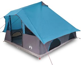 vidaXL Οικογενειακή Σκηνή Τίπι Μπλε και Γκρι 358 x 296 x 258 εκ.