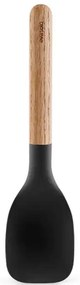 Κουτάλα Σερβιρίσματος Φαρδιά Nordic Kitchen 530459 27cm Natural-Black Eva Solo Σιλικόνη,Ξύλο