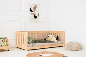 Kρεβάτι Παιδικό Montessori  Mila CPP  με κάγκελα  σε Φυσικό  Ξύλο  90×200cm  Adeko