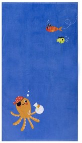 Πετσέτα Θαλάσσης Παιδική Pirate Octopus Blue Nef-Nef Θαλάσσης 70x120cm 100% Βαμβάκι