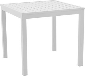 Τραπέζι Kliton  αλουμινίου λευκό 80x80x74εκ 80x80x74 εκ.
