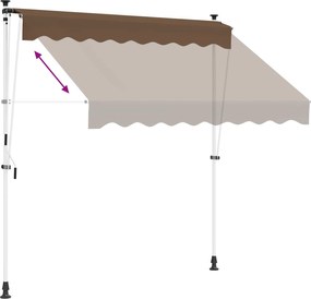 vidaXL Χειροκίνητη Ανακλινόμενη Σκίαση Taupe 200 cm