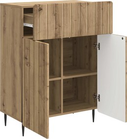 vidaXL Πλαϊνό γραφείο Artisan Δρυς 66 x 34,5 x 92 εκ.