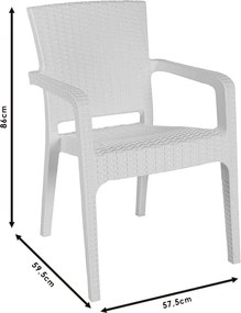 Πολυθρόνα Halcyon pakoworld PP ανθρακί