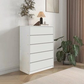 Συρταριέρα Kuanger mdf σε λευκή απόχρωση 80x40x109εκ 80x40x109 εκ.