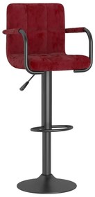 vidaXL Σκαμπό Μπαρ Μπορντό Βελούδινο