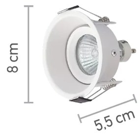 InLight Χωνευτό σποτ από λευκό μέταλλο 1XGU10 D:8cm (Χ0010-WH)