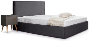 Επενδυμένο Κρεβάτι Pure-Anthraki-150 x 200-Χωρίς μηχανισμό ανύψωσης