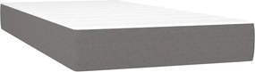 vidaXL Κρεβάτι Boxspring με Στρώμα Σκούρο Γκρι 120x190 εκ Υφασμάτινο