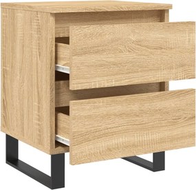 vidaXL Κομοδίνο Sonoma Δρυς 40 x 35 x 50 εκ. από Επεξεργ. Ξύλο
