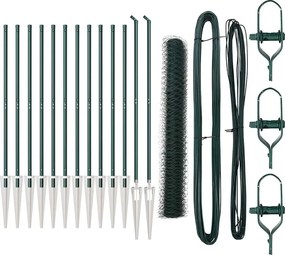 vidaXL Στύλος Περιφράξεων Πράσινο 25 x 1,2 μ (πάνελ 36 χλστ) Ατσάλι