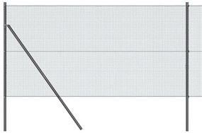 vidaXL Φράχτης με Στήλες. Γκρι 1.4 x 25 m Ατσάλι