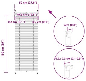 Σύστημα Σκίασης Πλισέ Λευκό 50 x 150 εκ. 240591