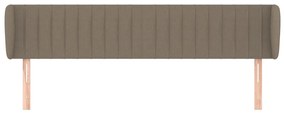 Κεφαλάρι με Πτερύγια Taupe 203 x 23 x 78/88 εκ. Υφασμάτινο - Μπεζ-Γκρι