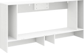 vidaXL Τραπέζι κονσόλας Ριγέ Λευκός 155 x 29 x 74 εκ.