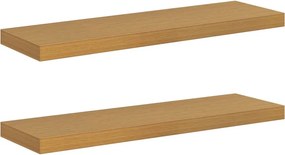 vidaXL Ράφι Τοίχου 2 pcs Μπεζ 80 x 23,5 x 4 εκ Επεξεργασμένο ξύλο