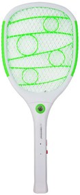 ESPERANZA ηλεκτρική ρακέτα εντόμων EHQ010G με LED φακό, 3W, 3500V, 1200mAh, λευκή
