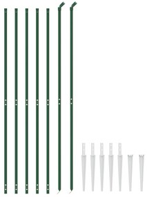 vidaXL Συρματόπλεγμα Περίφραξης Πράσινο 2,2 x 10 μ. με Καρφωτές Βάσεις
