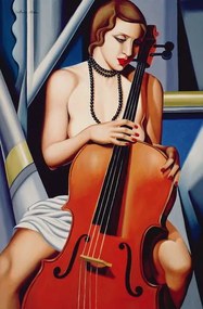 Abel, Catherine - Εκτύπωση έργου τέχνης Woman with Cello, (26.7 x 40 cm)