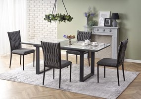 60-21478 MARLEY extension table, color: top - white marble / grey, legs - black DIOMMI V-CH-MARLEY-ST, 1 Τεμάχιο