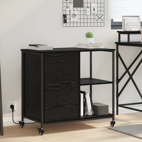 vidaXL Γραφείο Ντουλάπι Μαύρη δρυς 76 x 41 x 72 cm Επεξεργασμένο ξύλο