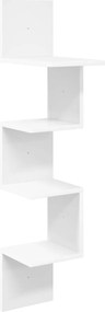 vidaXL Ράφι Τοίχου Επιτοίχιο Λευκό 32 x 21 x 107 cm Επεξεργασμένο Ξύλο