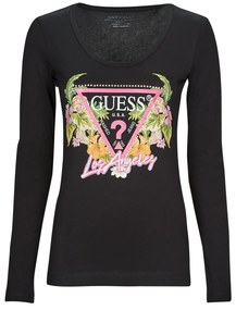 Μπλουζάκια με μακριά μανίκια Guess  LS SN TRIANGLE FLOWERS TEE