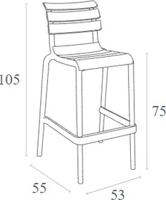 HELEN 75εκ. ΣΚΑΜΠΟ OLIVE GREEN ΠΟΛ/ΝΙΟΥ