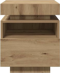vidaXL Κομοδίνο με φώτα LED Artisan Oak 40x39x48,5 cm