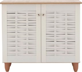 ΠΑΠΟΥΤΣΟΘΗΚΗ-ΝΤΟΥΛΑΠΙ ΞΥΛΙΝΗ HM2208.06 SONAMΑ ΛΕΥΚΗ 77Χ34Χ67,5 εκ.