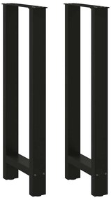 vidaXL Πόδια Τραπεζιού Μπαρ 2 τεμ. Μαύρα 40x (100-101) εκ. Ατσάλι