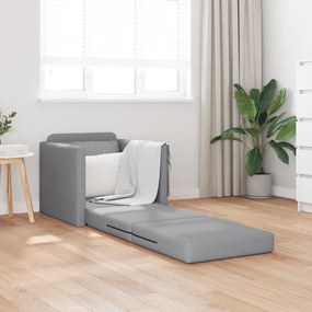 vidaXL Καναπές Κρεβάτι 2 σε 1 Ανοιχτό Γκρι 74x77x81 εκ. Ύφασμα