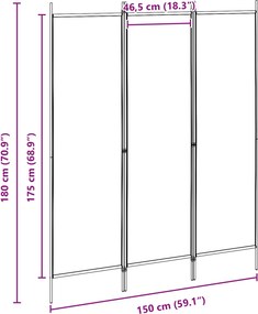 vidaXL Διαχωριστικό Δωματίου Μπεζ 150 x 180 cm Ύφασμα
