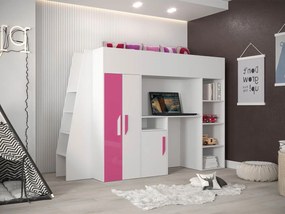 Πολυλειτουργικό κρεβάτι Party XV-Leuko-Roz