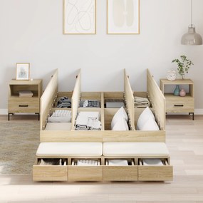 vidaXL Κρεβάτι Αποθήκευσης  Sonoma Oak 120x200 εκ