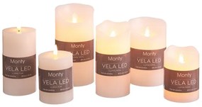 Διακοσμητικό Κερί led λευκό με κίνηση φλόγας 7,5x10εκ.