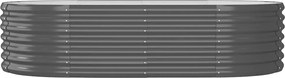 vidaXL Ζαρντινιέρα Ανθρακί 152x80x36 εκ Γαλβανισμένος χάλυβας
