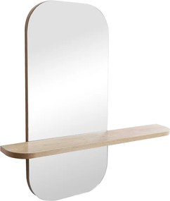 Καθρέπτης Lunaria pakoworld MDF σε φυσική απόχρωση 60x11.5x60εκ