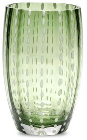 Ποτήρι Νερού Perle PR00125 320ml Green Zafferano Glass